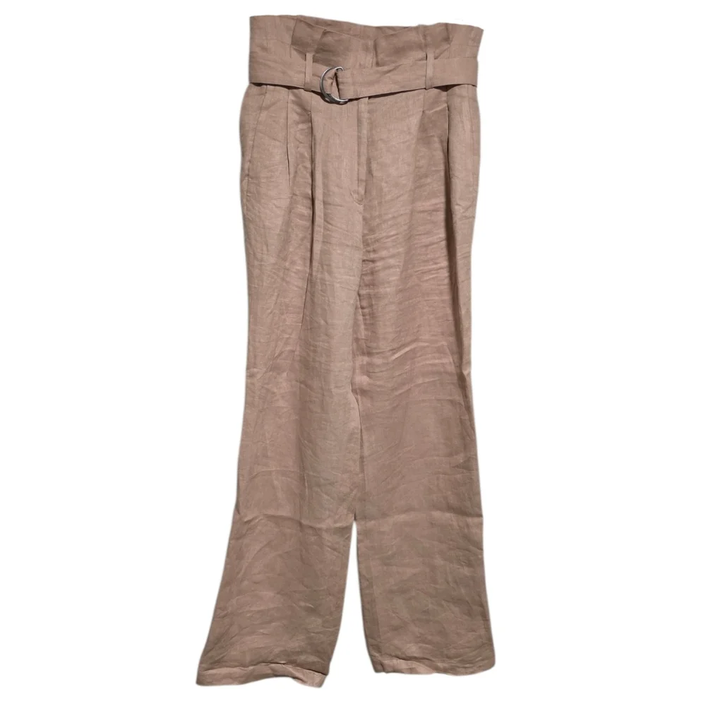 Anine Bing Thalia Trouser in Oatmeal Size 6